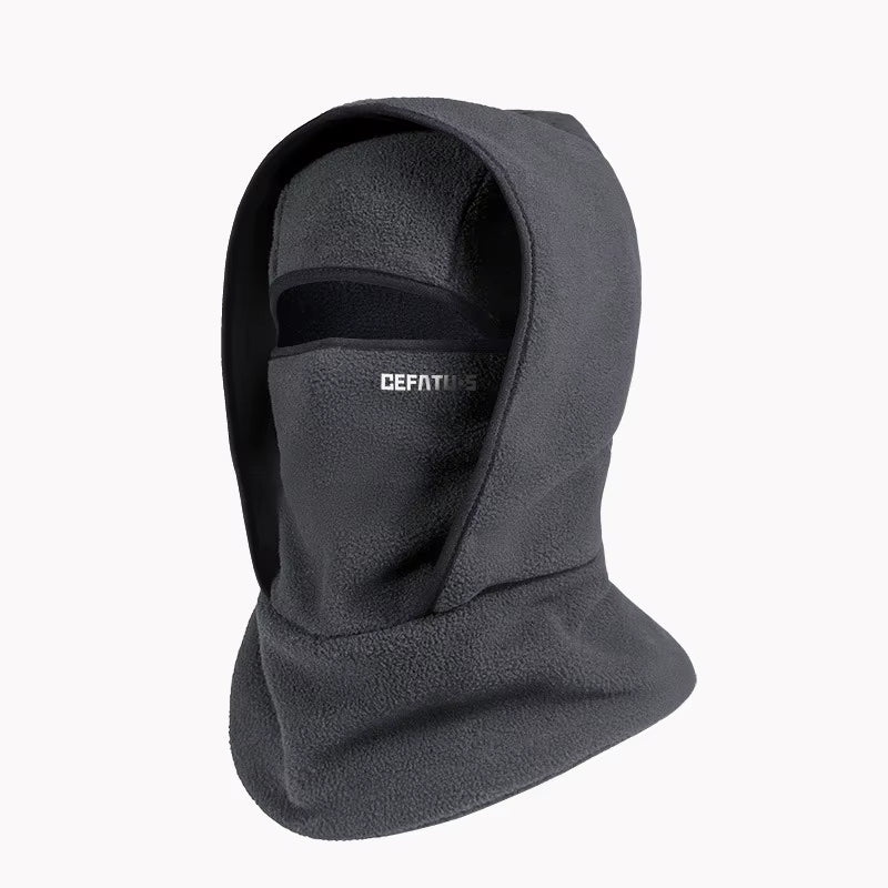 Outdoor Autumn and Winter Season Warm One-Piece Hat, Two-Layer Hat Design, Balaclava Hat, Can Be Used with Helmets, Unisex
